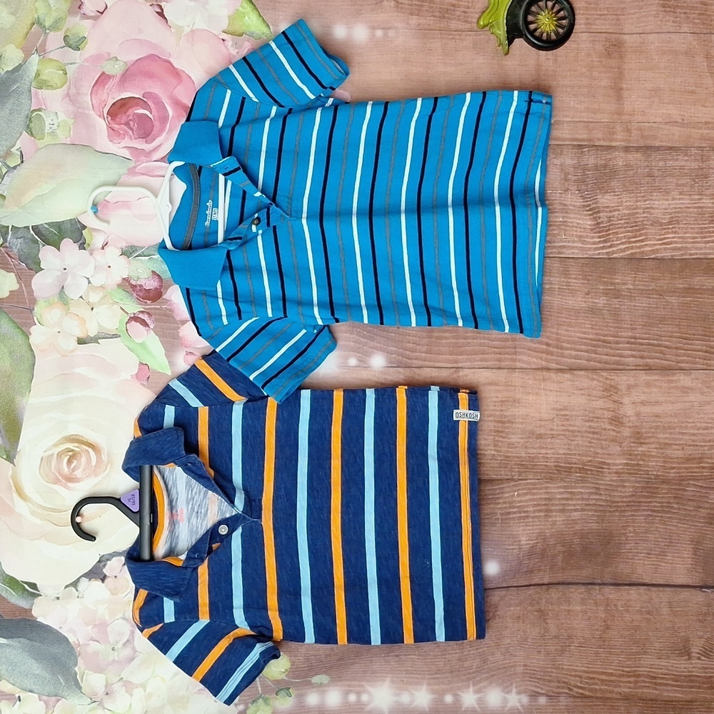 2 Striped Kids' Polo Shirts